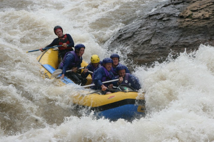 exciting white water river rafting action from the Ash River - Clarens